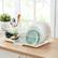 Front. Sweet Home Collection - Steel 3-Piece Large Countertop Dish Drainer with Drain Board & Utensil Holder - Ivory.