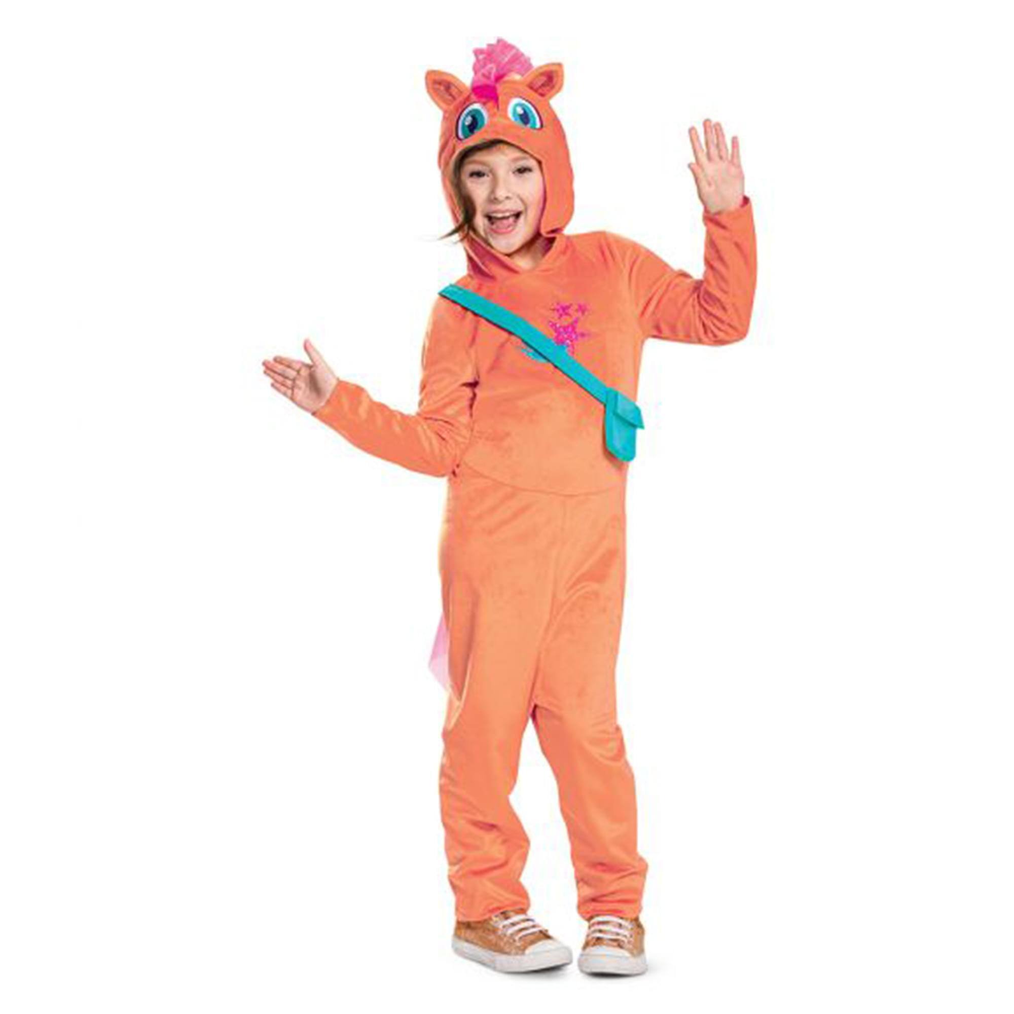 Alt View 1. Disguise - My Little Pony Sunny Starscout Girls Hooded Costume Jumpsuit | S (4-6x) - Brown.