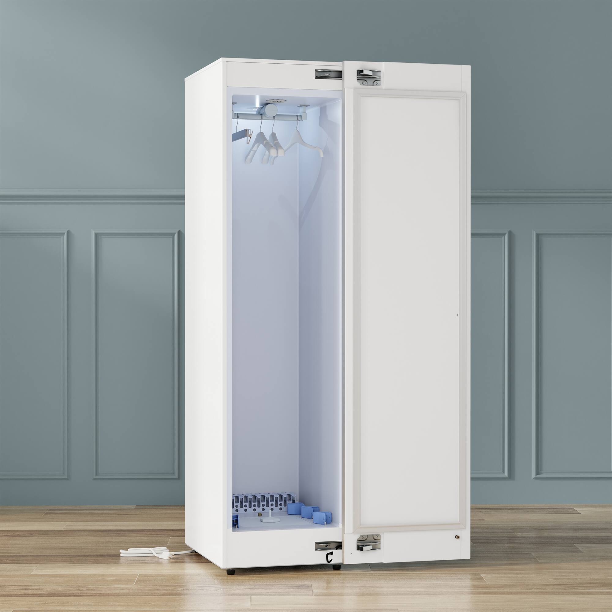 Back. Equator - Equator SDC 760 7.6 cu. ft. Smart Steam Closet Dryer 4 Moving Hangers UVC Quick20 Refresh Sanitize Deodorize 110V - White.