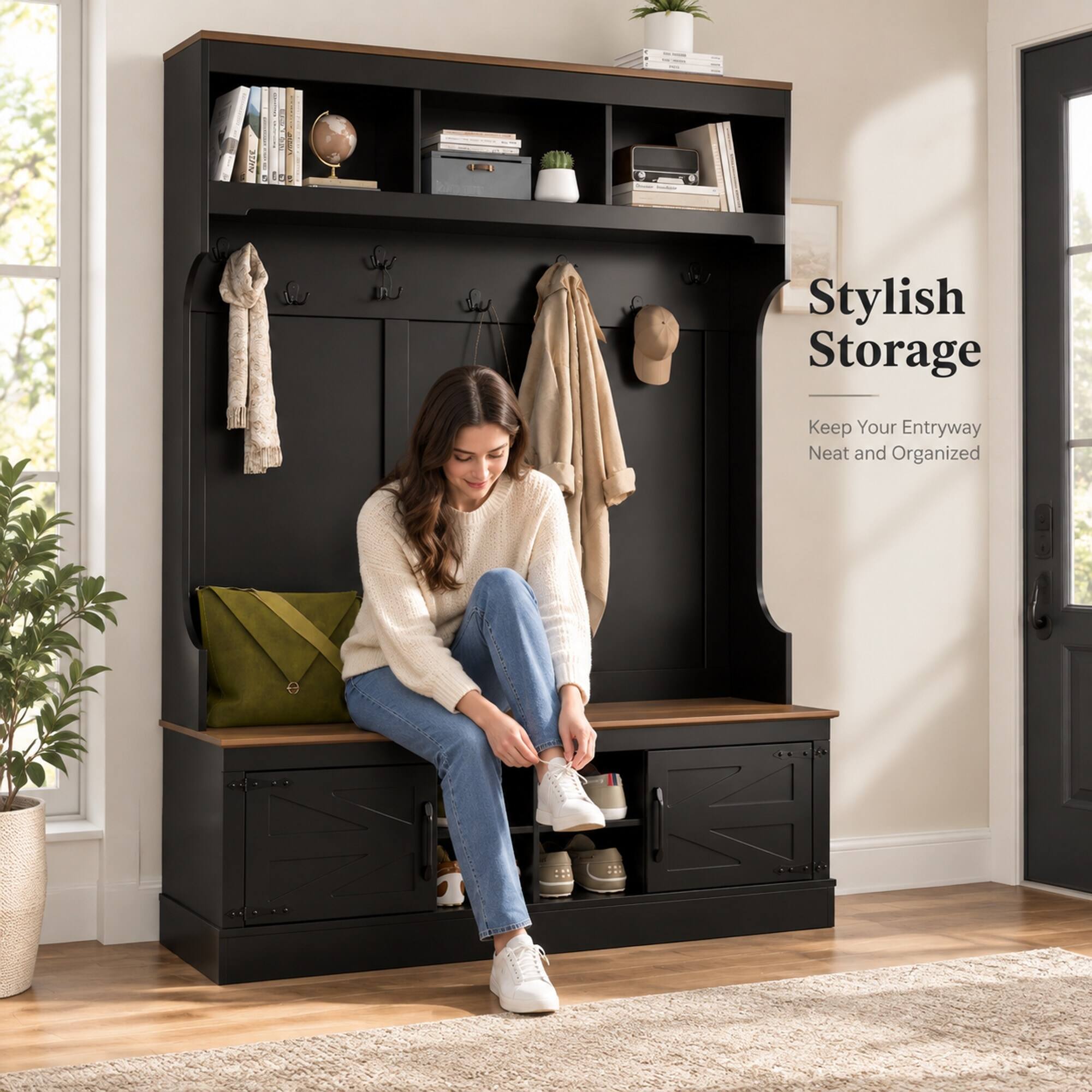 Stylish Storage  
Keep Your Entryway Neat and Organized