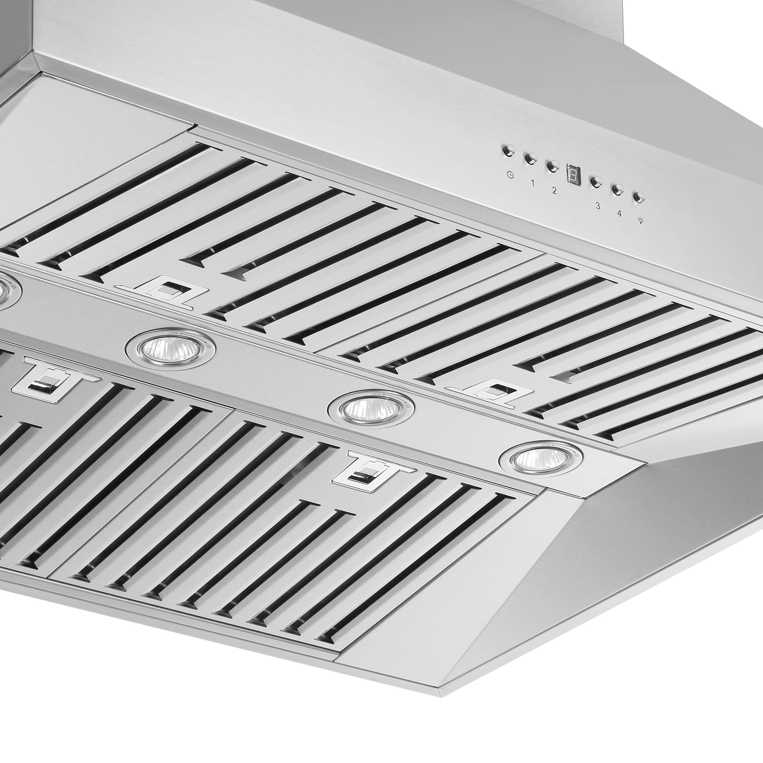 Alt View 1. Forno Appliances - Orvieto 36'' Wall Mount Vented Range Hood - Silver.