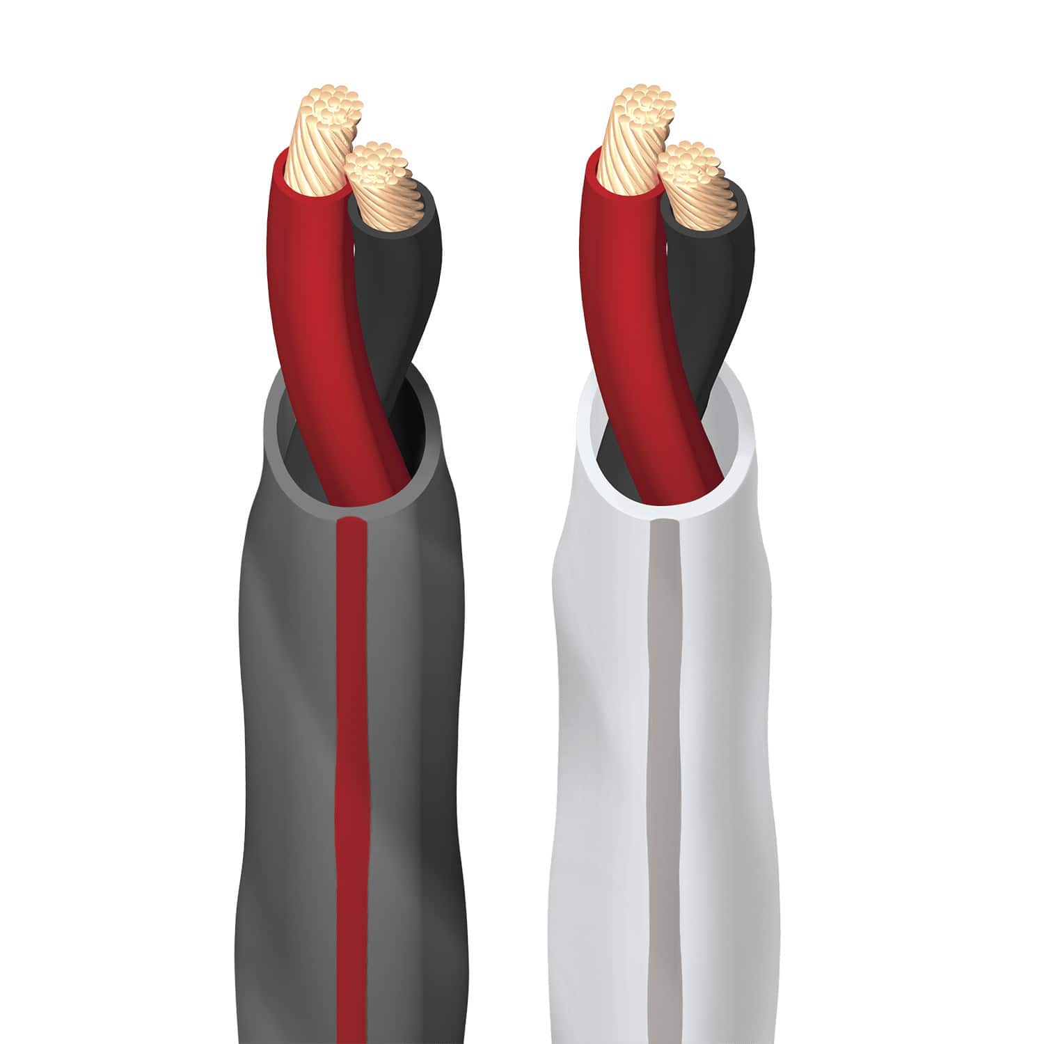 AudioQuest - SLiP/DB-16/2 - 50' CL3/FT4 In-Wall & Direct Burial Rated Bulk Speaker Cable - White/Silver Stripes - Front_Zoom