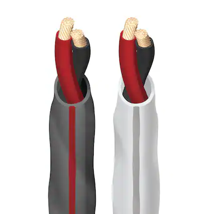 Front. AudioQuest - SLiP/DB-16/2 - 50' CL3/FT4 In-Wall & Direct Burial Rated Bulk Speaker Cable - White with Silver Stripes.