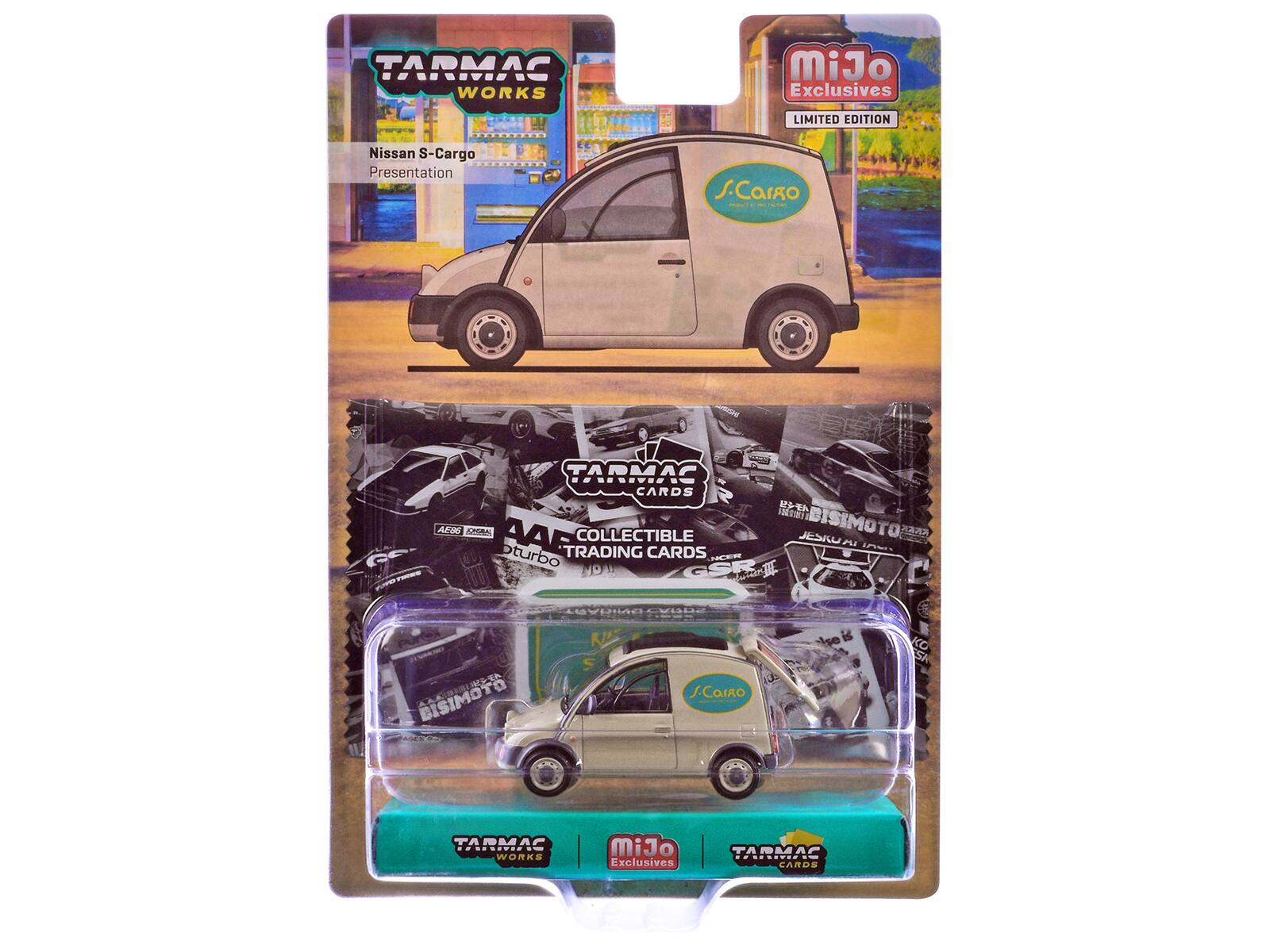 TARMAC WORKS MiJo Exclusives LIMITED EDITION Nissan S-Cargo Presentation S. Carro TARMAC CARDS VA F AFB6 JA AAE AAECOLLECTIBLE COLLECTIBLE SiL DISIMOTO I APS CC oturbo TRADING CARDS NS 1 MPAU GS

TARMAC WORKS MiJo Exclusives TARMAC