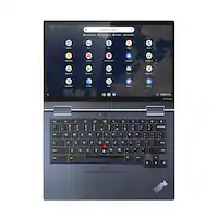 Lenovo - Thinkpad Certified Refurbished C13 Yoga Gen1 Chromebook 13" AMD Ryzen 5 3500C 8GB - 128GB SSD Retina Laptop - Black - Front_Zoom