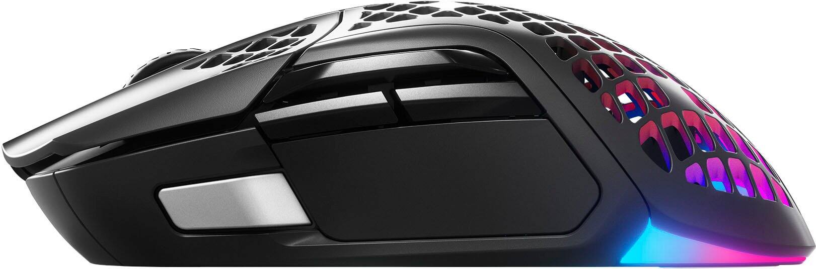 Alt View 15. SteelSeries - Aerox 5 Ultra Lightweight Honeycomb Water Resistant Wireless RGB Optical Gaming Mouse With 9 Programmable Buttons - Black.