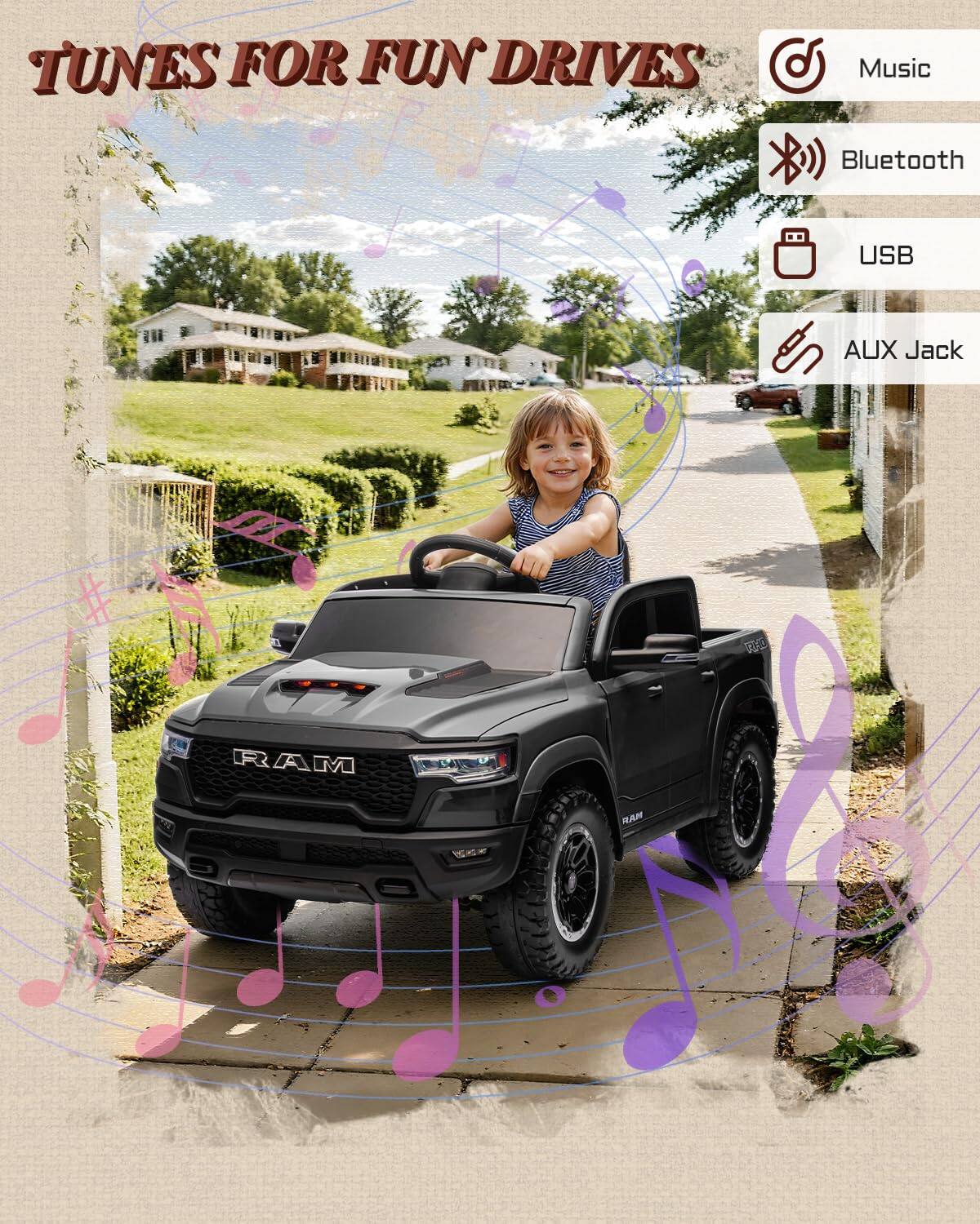 TUNES FOR FUN DRIVES

Music
Bluetooth
USB
AUX Jack