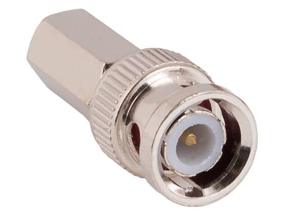 Cable Leader - BNC Male Twist-On Connector for RG-59U/62U Coaxial Cable - Silver