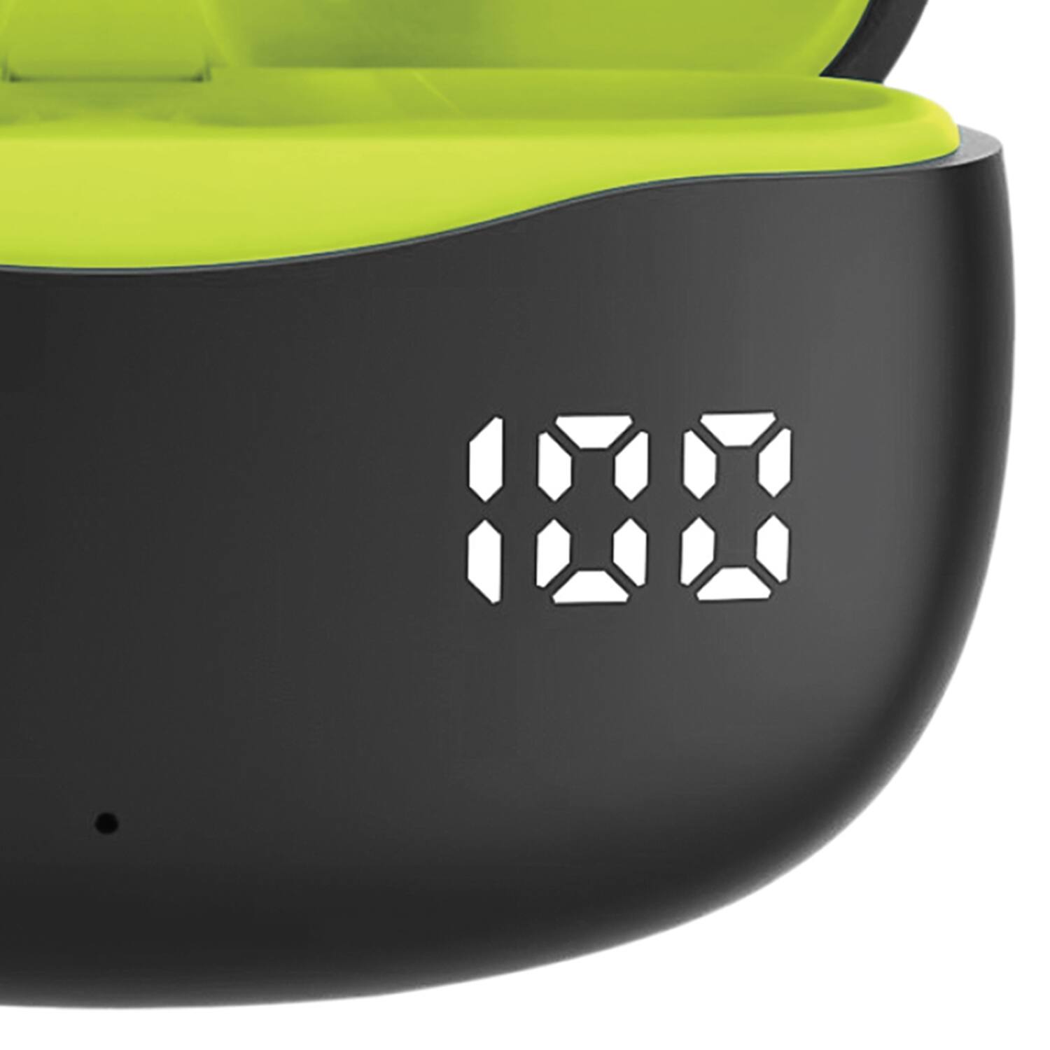 Left. Fisher Studio Pro - Studio Pro By Fisher Active Pro Bluetooth Earphones With Microphone, Active Noise Canceling, True Wireless With Charging - green.