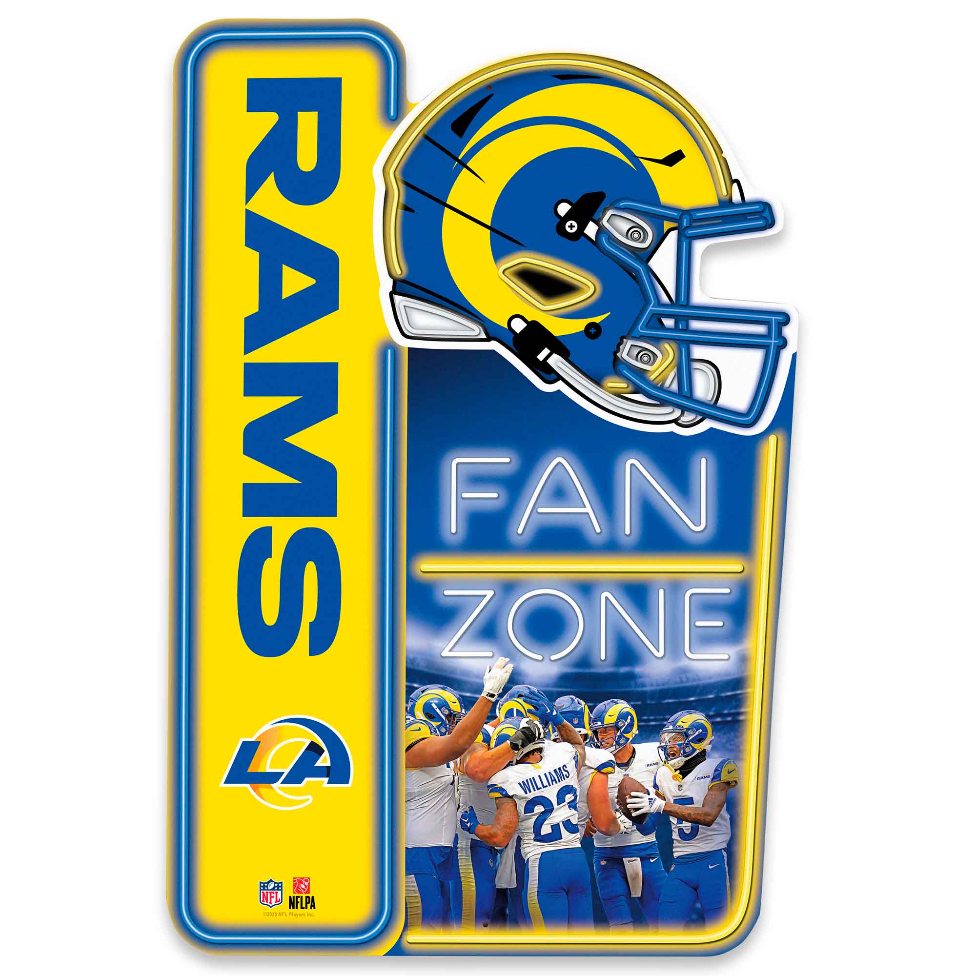 Los Angeles Rams 13" x 19.5" Fan Zone Metal Sign