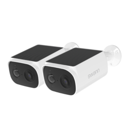 Swann - EVO Solar 2K Wireless Security Camera w 16GB Card - 2 Pack - Black
