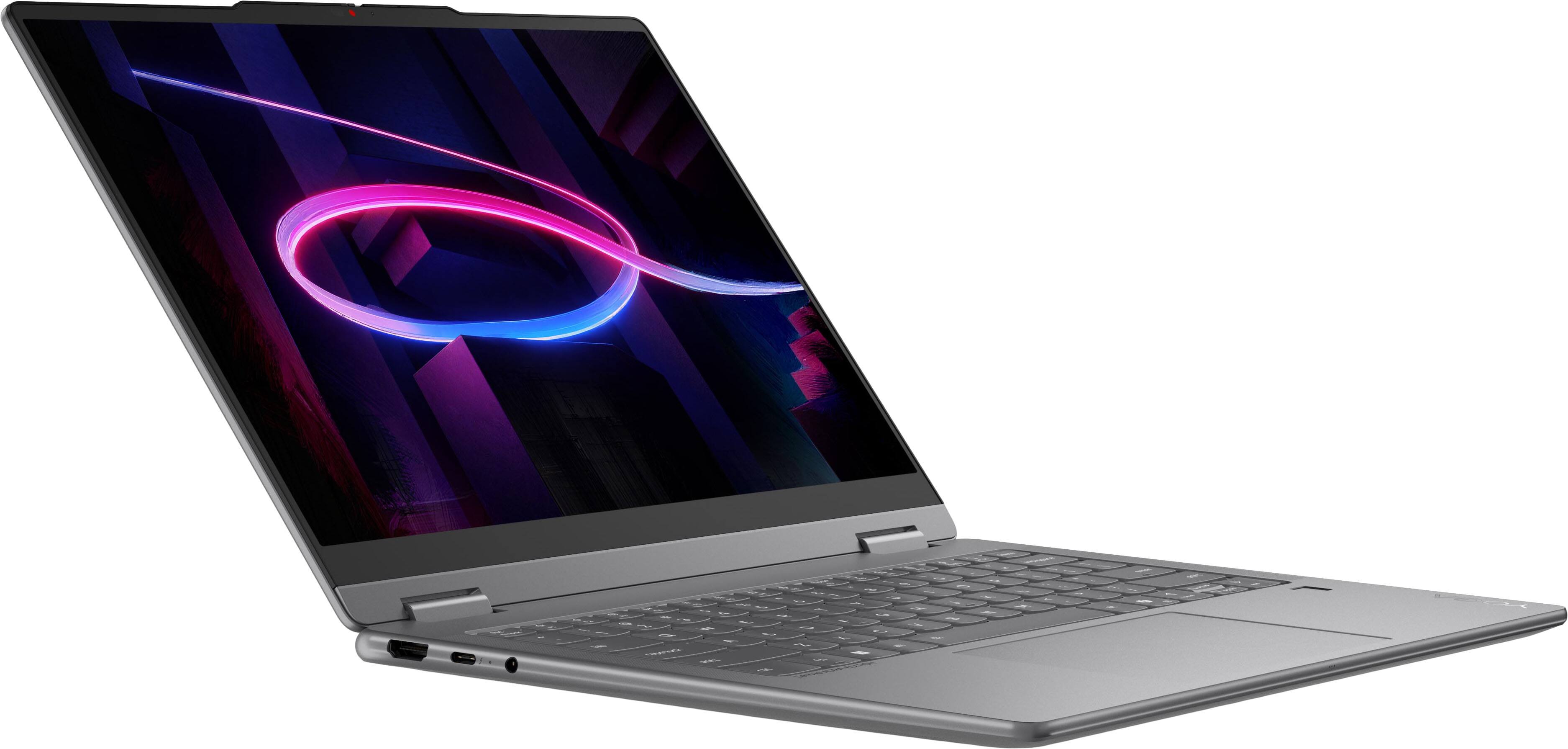 Alt View 7. Lenovo - Yoga 7i 2-in-1 14" 2K OLED Touchscreen Laptop - Intel Core Ultra 5 Processor 322 2026 - 8GB Memory - 512GB Storage - Luna Grey.