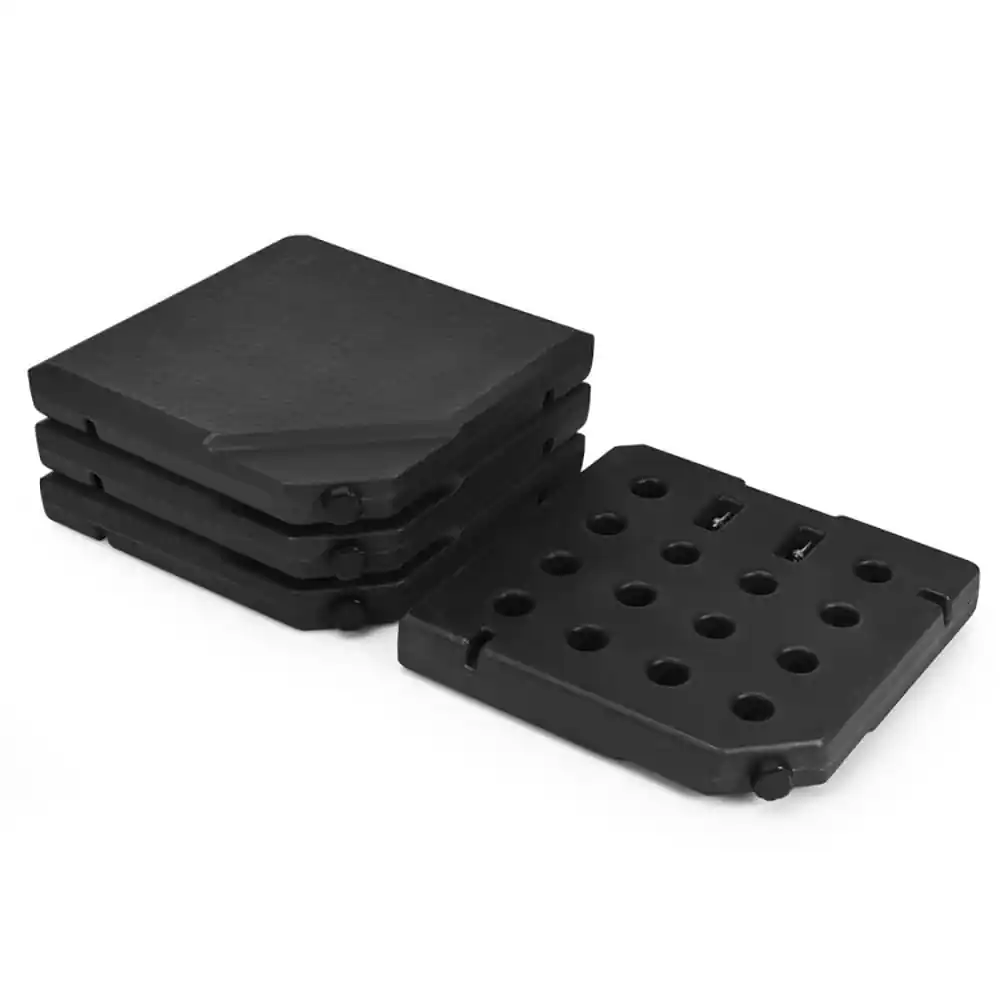 Angle. Pefilos - Umbrella Base, 4 Pieces Square Fillable Patio Umbrella Base Set with Handle and Funnel for Outdoor Patio Market Table - Black.