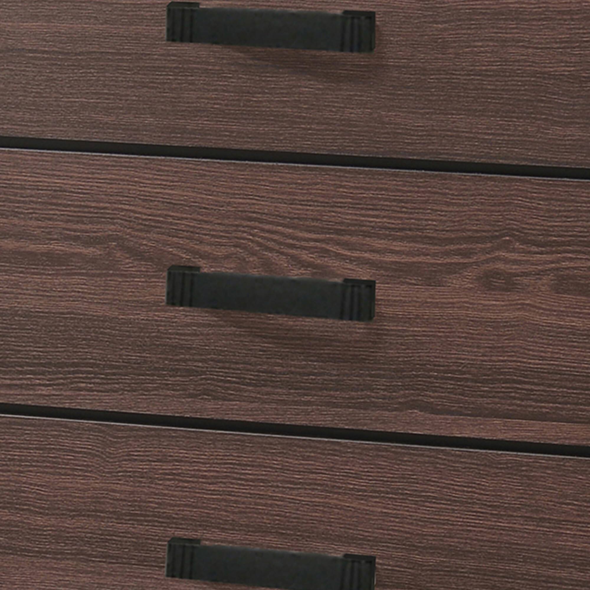 Back. Kings Brand Furniture - Kings Brand Furniture Athens 5 Wood Drawer Chest Dresser for Bedroom - Tall & Modern Storage Organizer (Brown/Black) - Brown.
