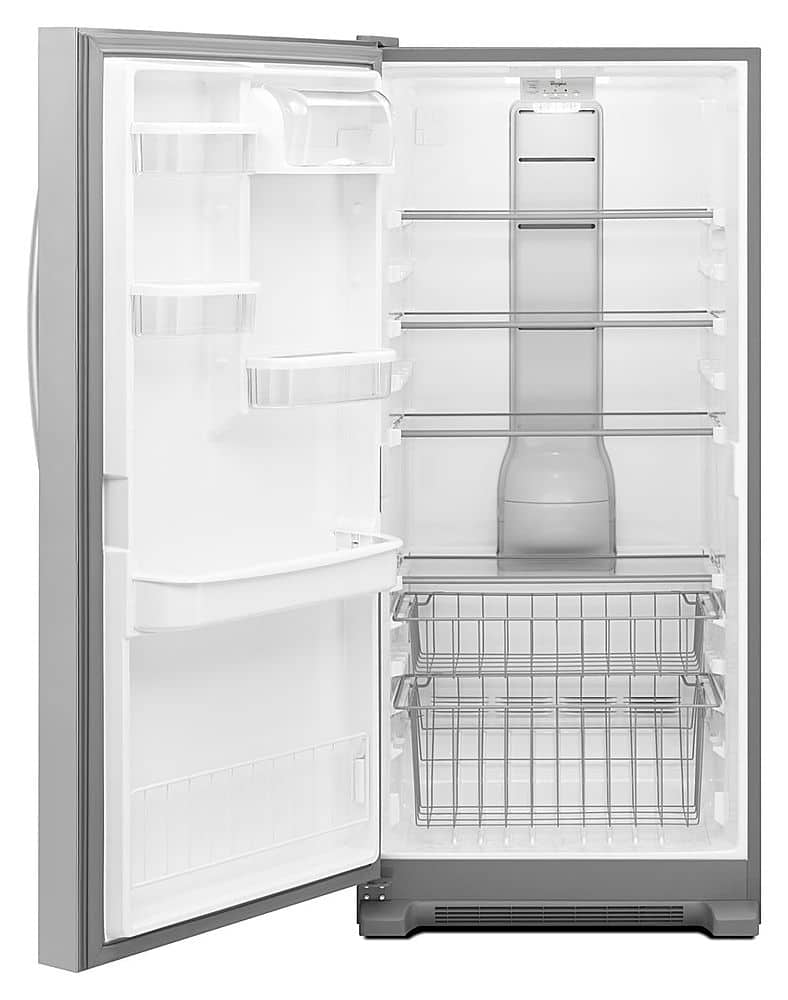 Alt View 12. Whirlpool - SideKicks 17.7 Cu. Ft. Frost-Free Upright Freezer - Monochromatic Stainless Steel.