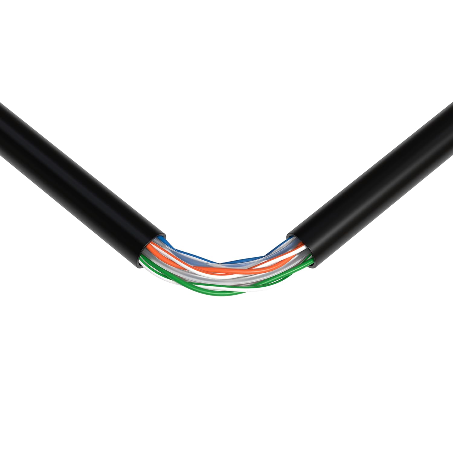 Alt View 1. Cables Direct Online - CAT6 1000FT Plenum CMP Ethernet Cable 550MHz 23AWG UTP RJ45 LAN Bulk Network Wire CCA Copper Clad Aluminum, Black.