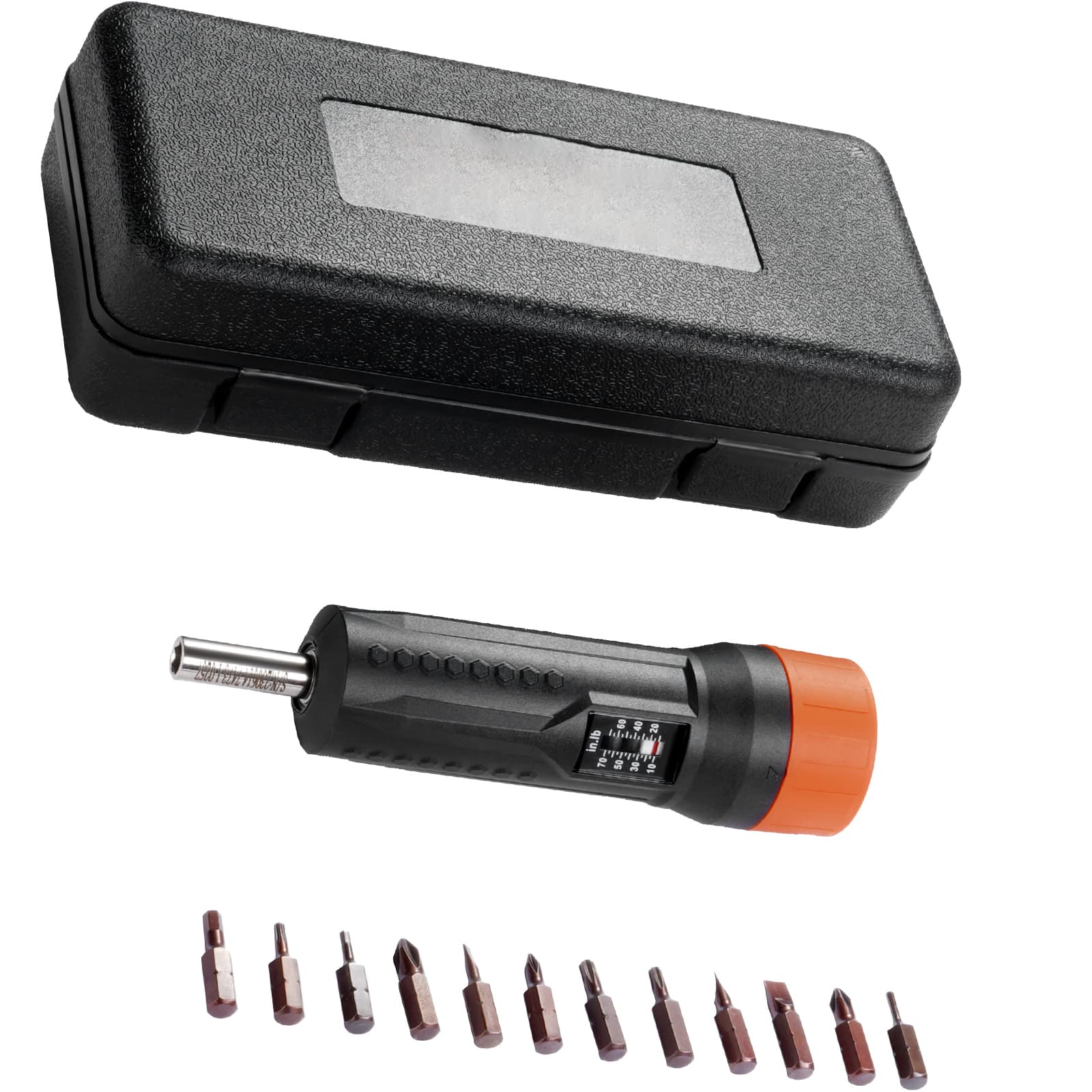 LOVMOR - 1 4 Drive Torque Screwdriver Wrench Set Adjustable Torque Range Driver Bits Set with View Window Magnetic Function