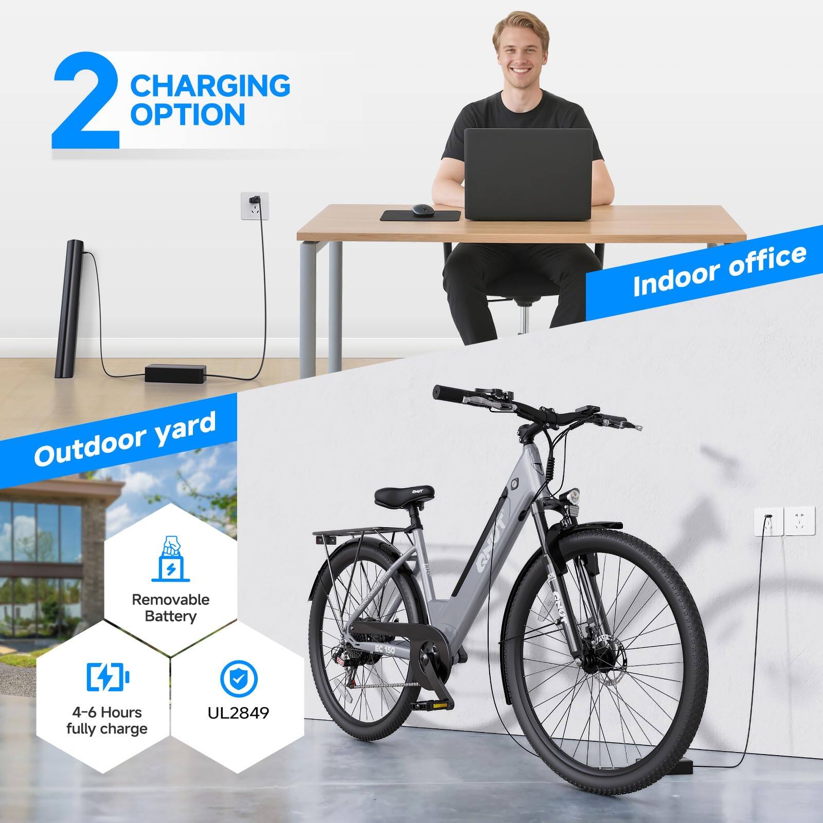 2 CHARGING OPTION

Indoor office

Outdoor yard

Removable Battery

4-6 Hours fully charge

UL2849