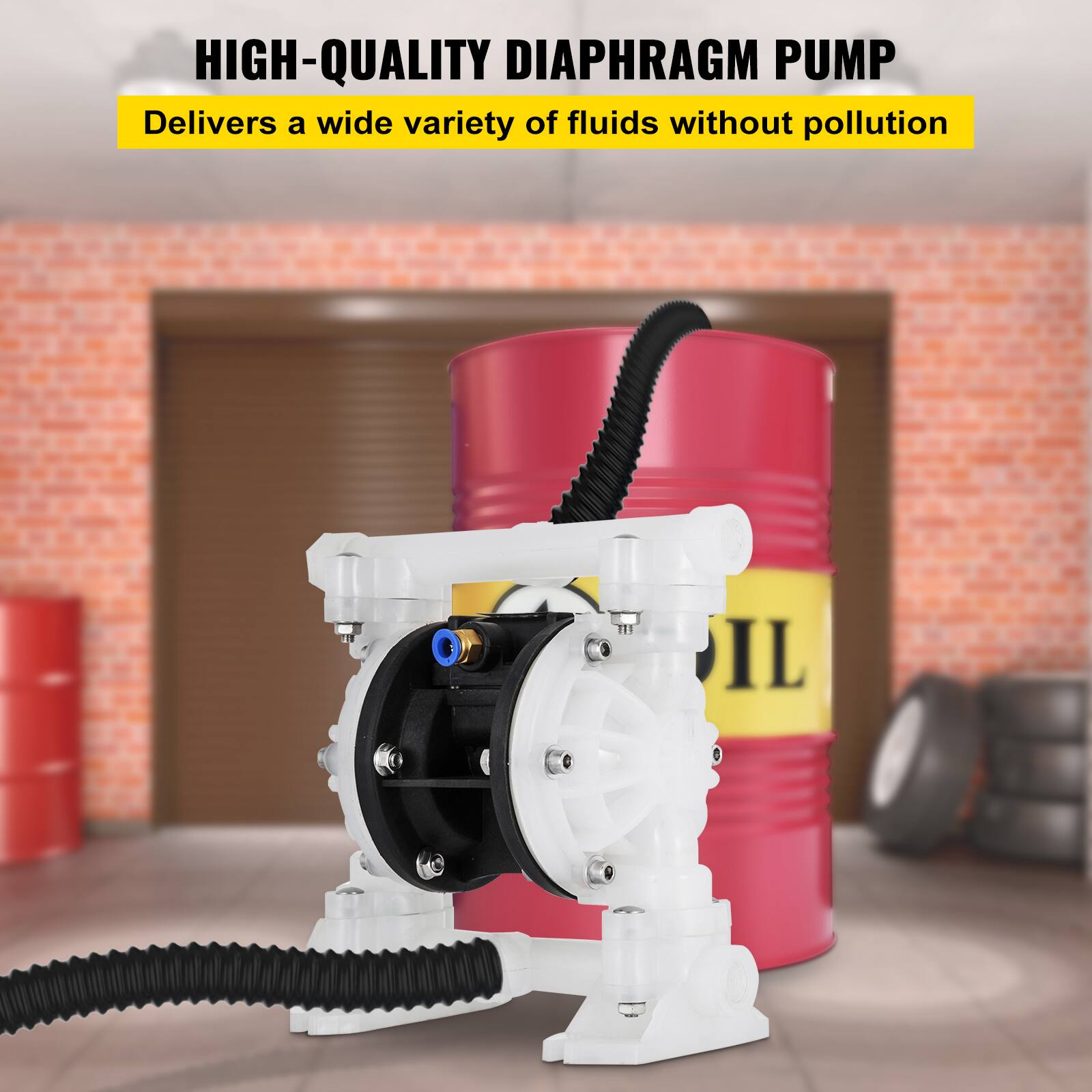 HIGH-QUALITY DIAPHRAGM PUMP  
Delivers a wide variety of fluids without pollution