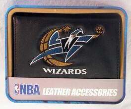 Rico Industries - Washington Wizards Embroidered Black Leather Trifold Wallet - Multi