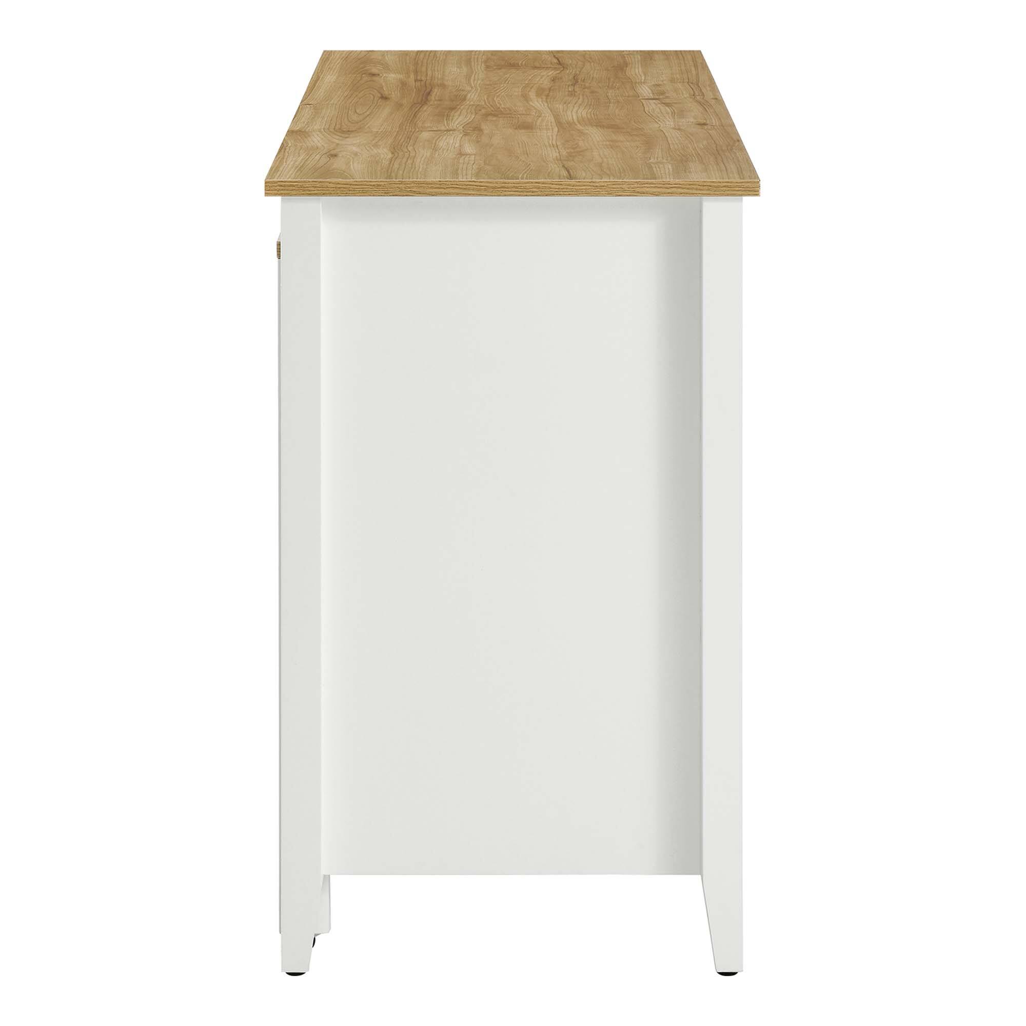 Alt View 4. Modway - Garland Kitchen Island by Modway - Oak White.