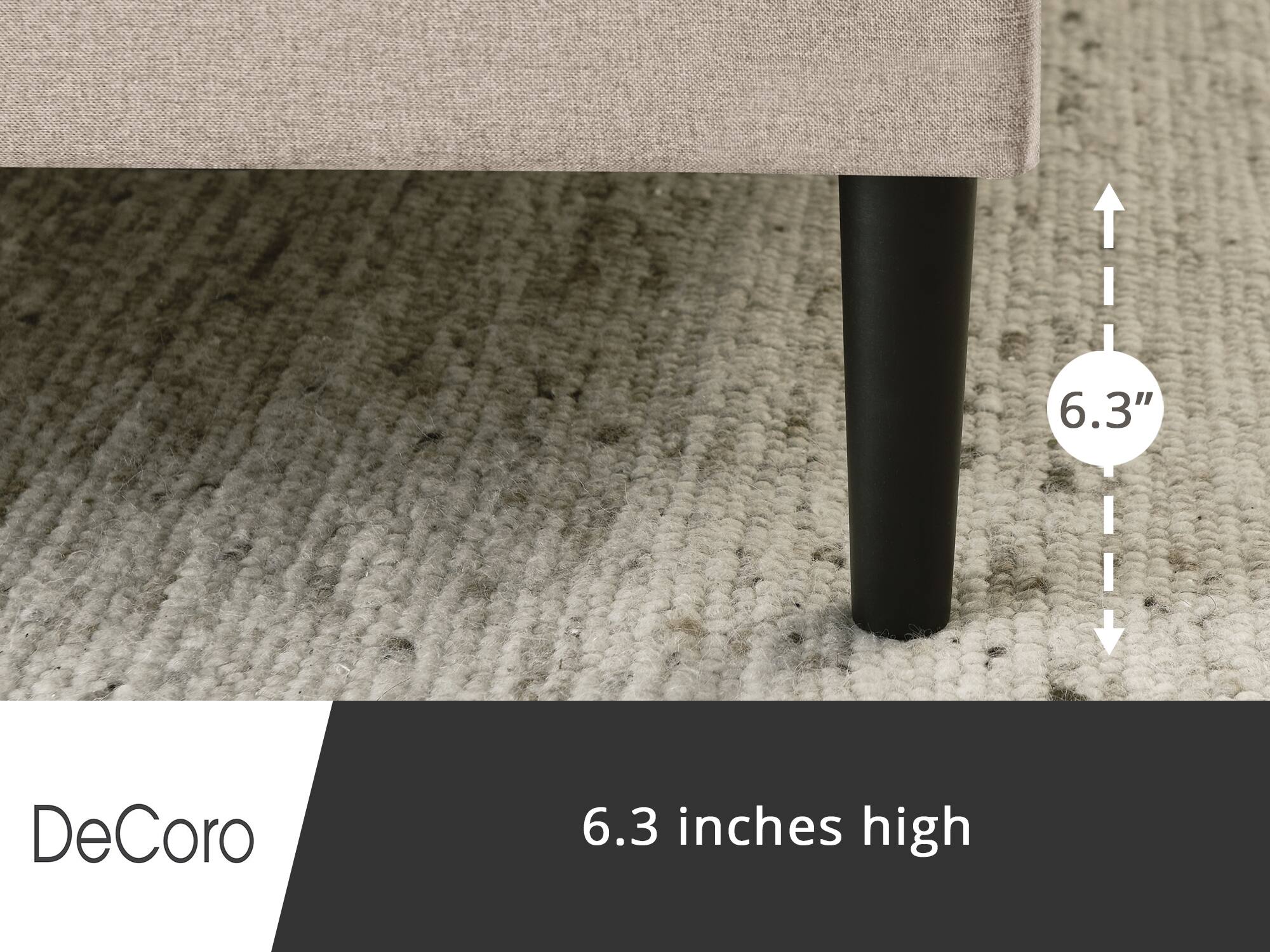 DeCoro  
6.3 inches high