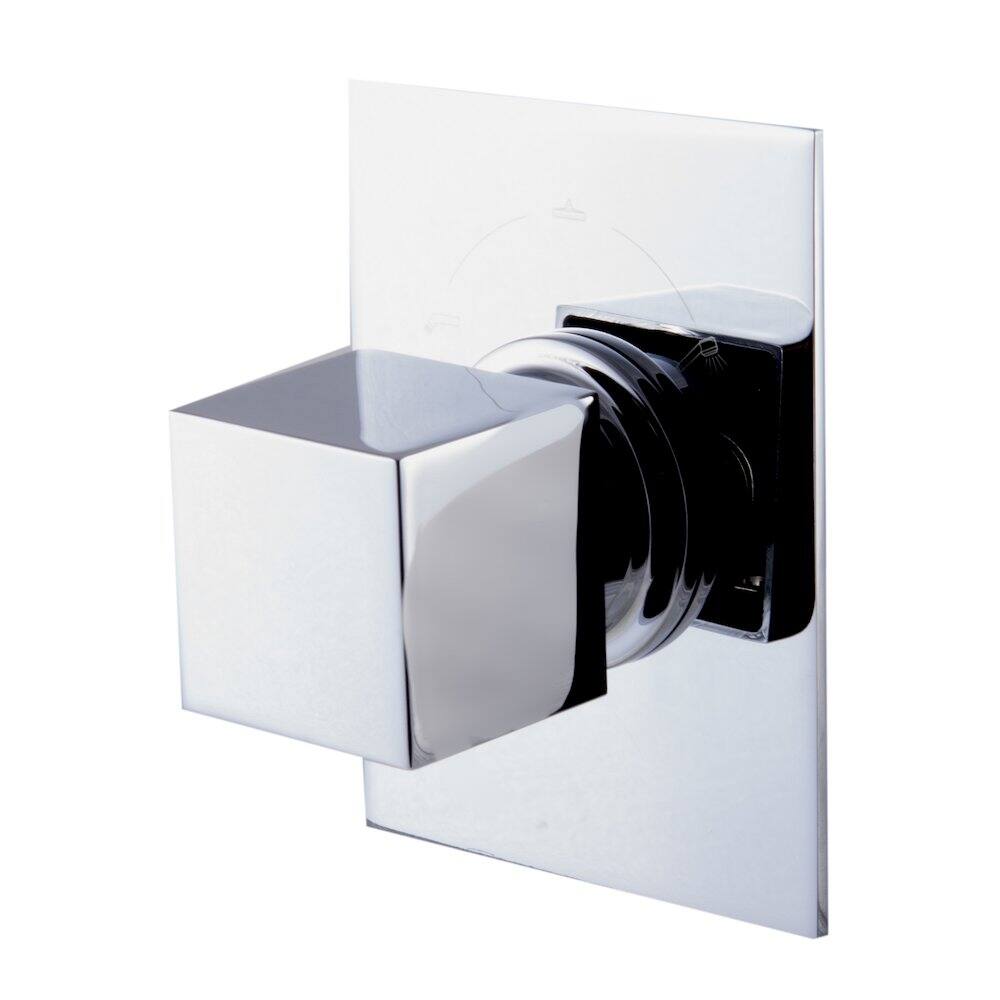 Alt View 1. Alfi - Polished Chrome Modern Square 3 Way Shower Diverter - Polished Chrome.