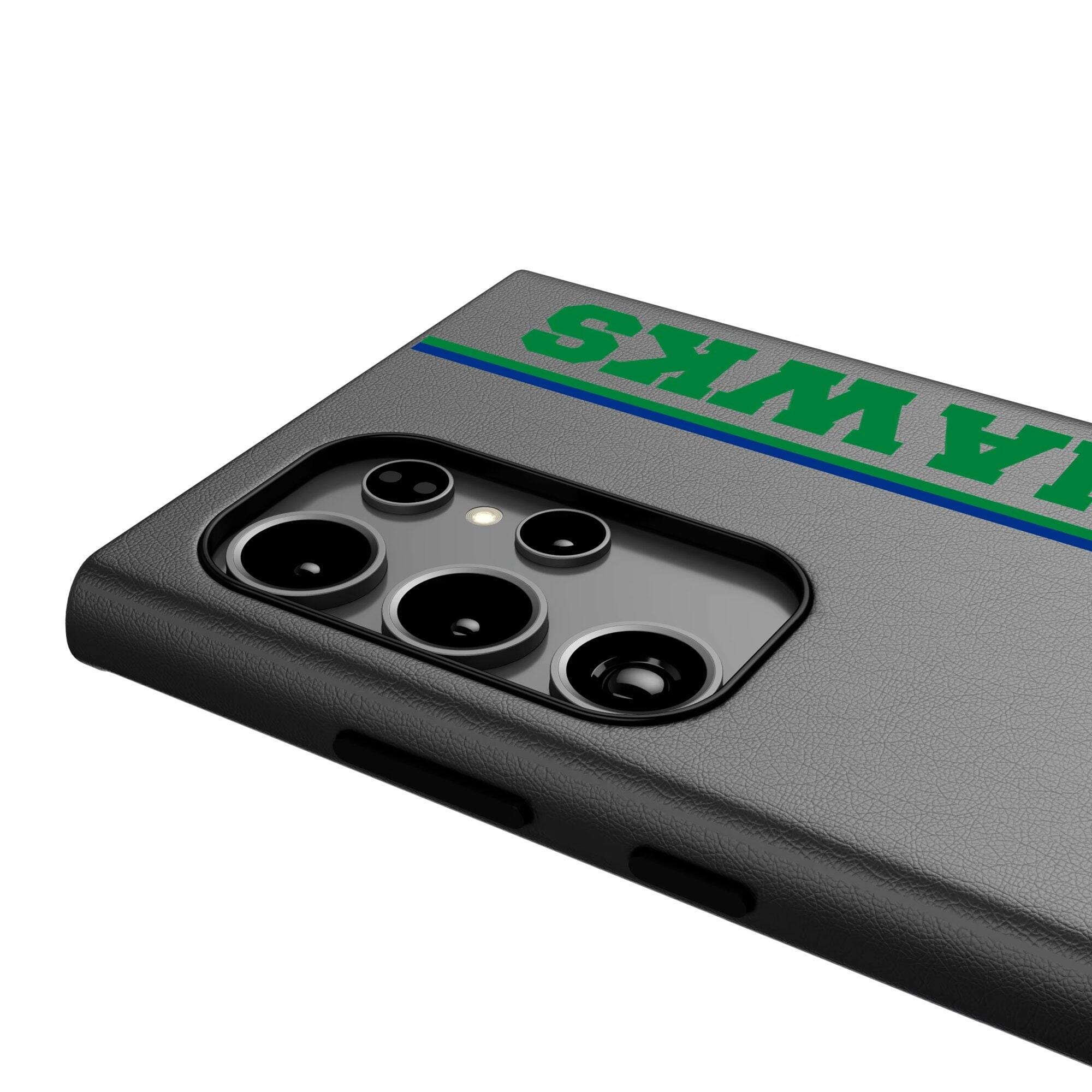 Alt View 2. Keyscaper - Seattle Seahawks Galaxy Magnetic Bump Case - S24 - Black.