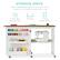 STORAGE SPACE
Have a designated spot for your yarn, pins, scissors, and machine when not in use
2 Attached Storage Trays
20 Pegs
1 Large Interior Shelf