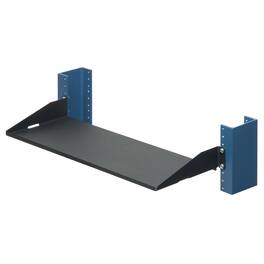 RackSolutions - 1U 2Post Solid Cantilever Shelf 7in (D) - Flanged Up - Black