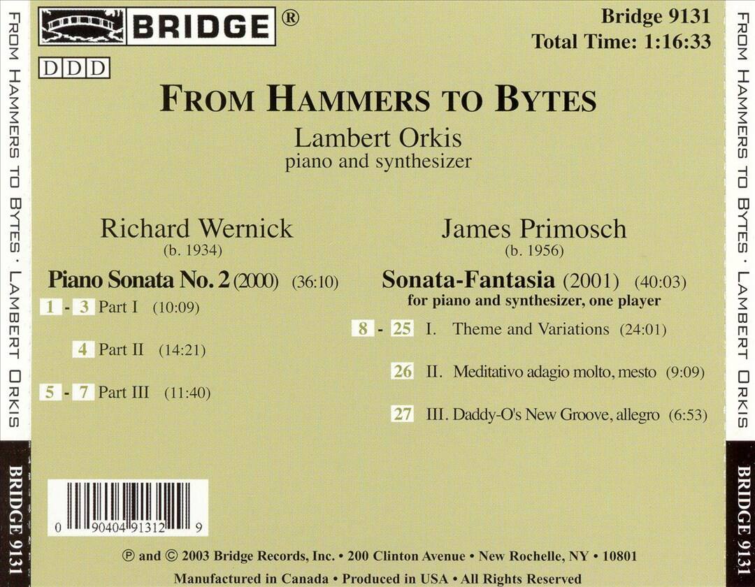 Back. From Hammers to Bytes [CD].