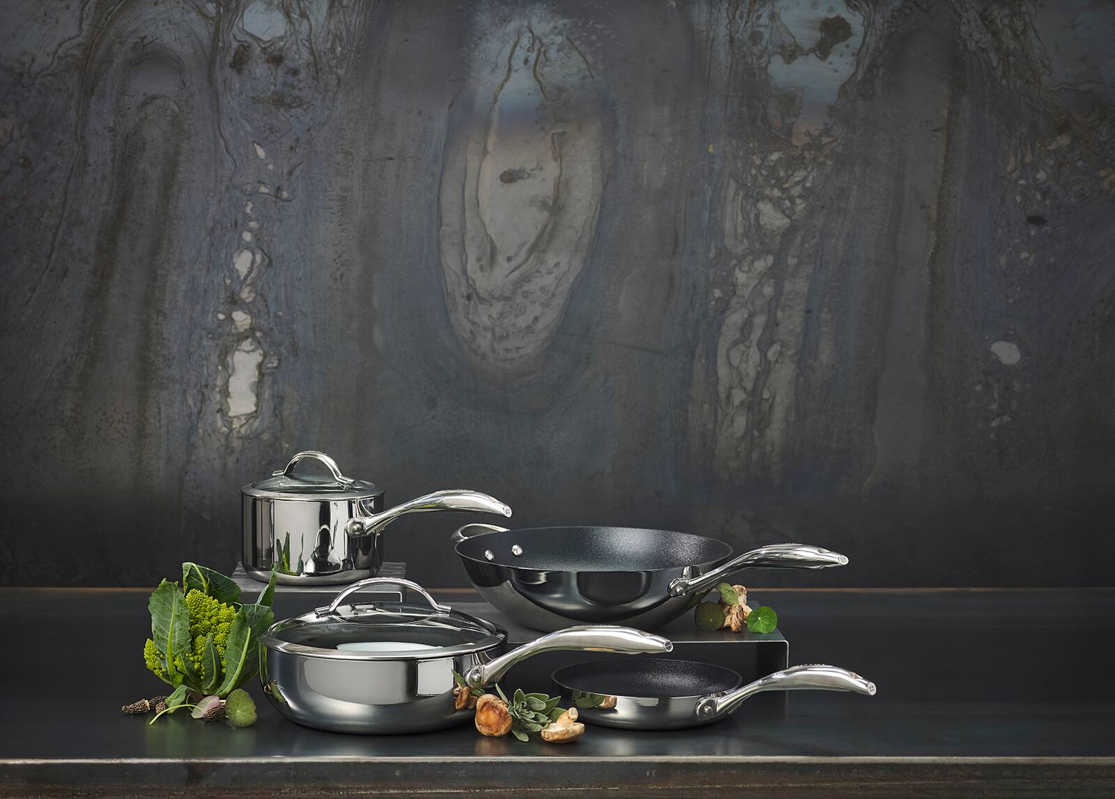 Alt View 2. Scanpan - Haptiq Stainless Steel Nonstick 8-Inch Fry Pan - Black.