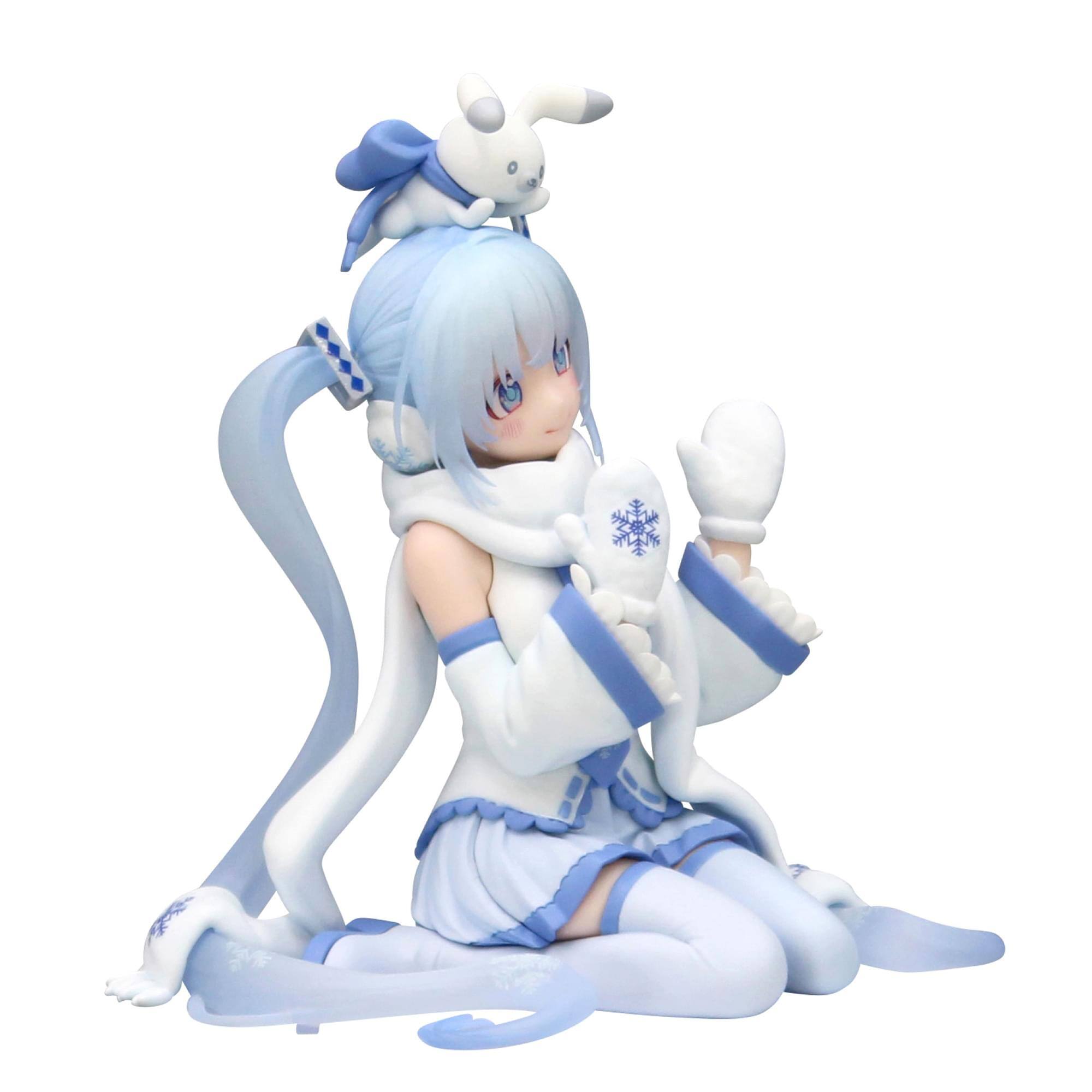 Alt View 1. Little Buddy - Vocaloid Hatsune Miku Noodle Stopper Figure | Snow Miku Sky Town 10th ver. - White.