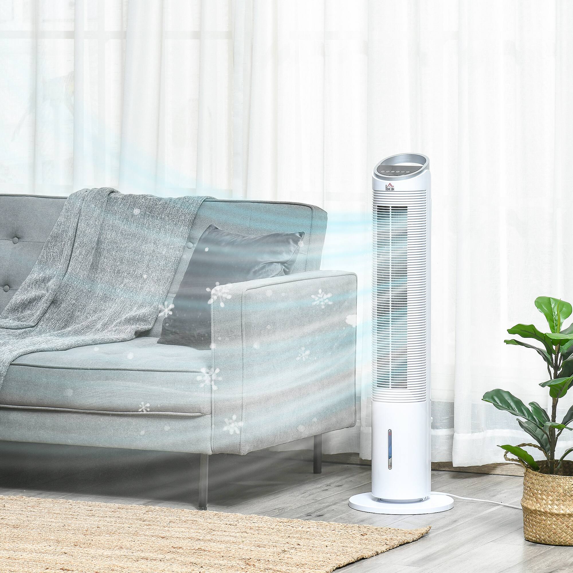Alt View 4. Breezary - 40-Inch 3-in-1 Evaporative Air Cooler with Water Tank, Ice Cooling, Humidifier, 3 Speeds, 3 Modes, 8H Timer & Remote.