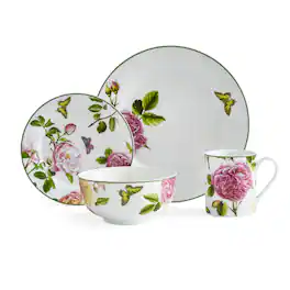 Portmeirion - Home 16-Piece Dinnerware Set - Roses - Multicolored