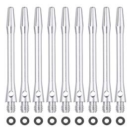 Unique Bargains - Dart Shafts for Steel Tip, Medium 2BA Thread Aluminum Shaft Set, 48mm & 30 Set - Fits Darts Training/Sharpener - Silver