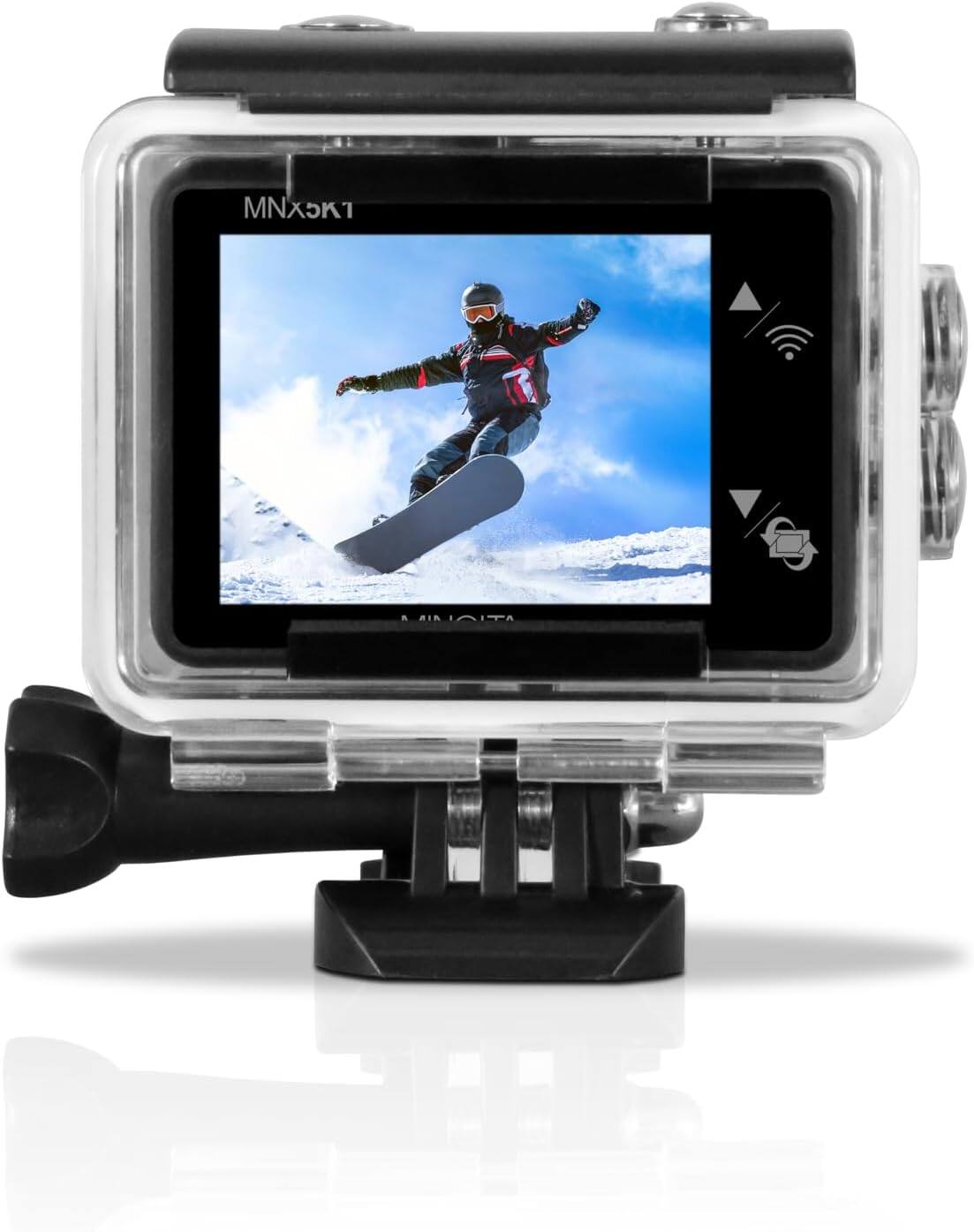 Alt View 4. Minolta - Minolta MNX5K1 5K Ultra HD, 24 MP Action Camera Kit, Waterproof Case- Bundle Kit - Black.