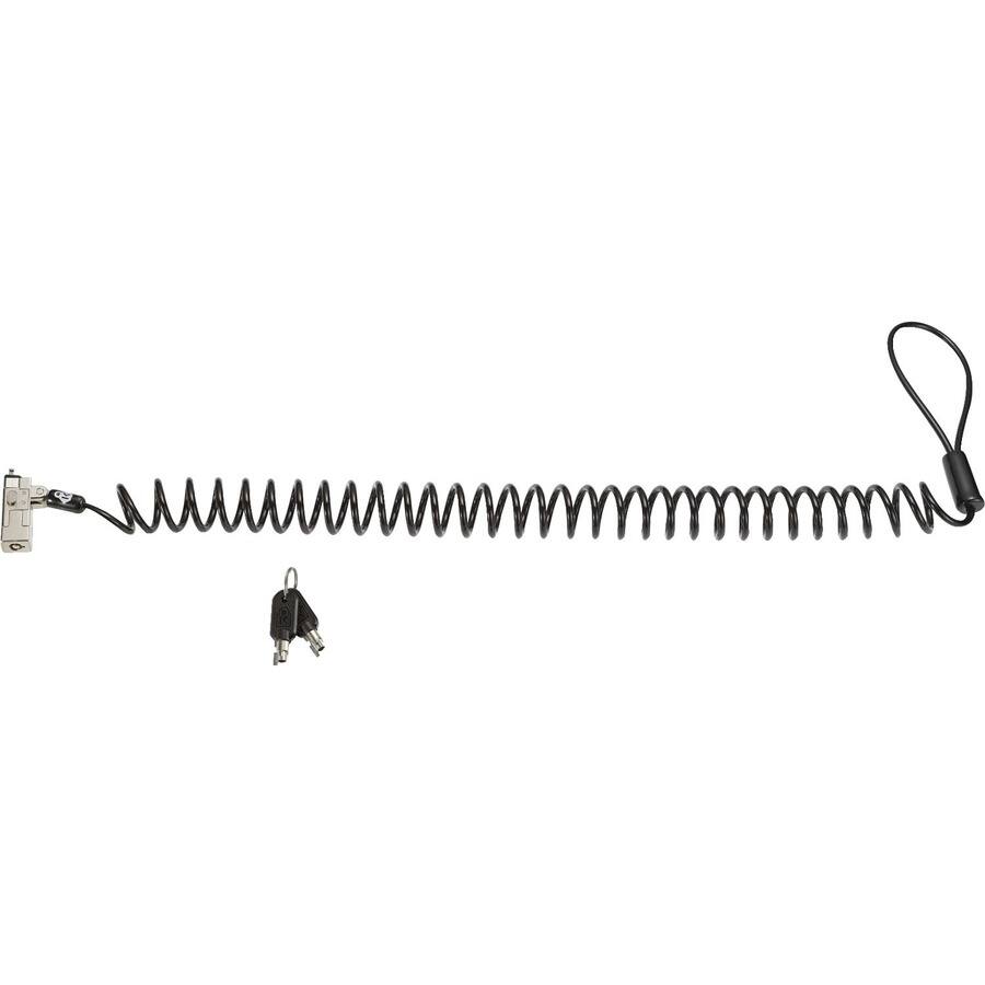 Alt View 1. Kensington - Kensington Slim NanoSaver 2.0 Portable Keyed Laptop Lock - 5.91 ft Cable - Portable - Keyed Lock - Silver - Carbon.