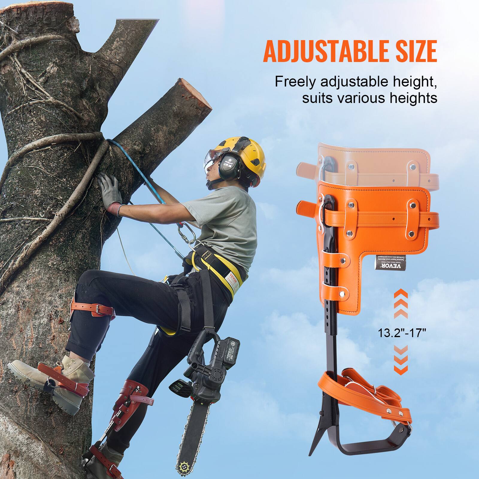 ADJUSTABLE SIZE  
Freely adjustable height, suits various heights  
13.2"-17"