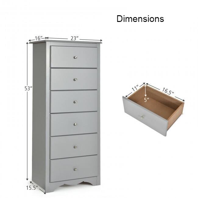 Dimensions: 15.5" (width), 16.5" (height), 11" (depth), 53" (height), 23" (width), 5" (depth)