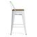 Alt View 14. Simpli Home - Rayne Metal and Wood Counter Height Stool (Set of 4) - White.
