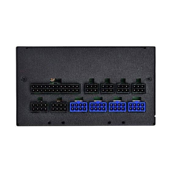 Back. SilverStone - ST1200-PTS 1200 Watt Fully Modular 80 Plus Ultra Compact 140MM in Depth Platinum Power Supply - black.