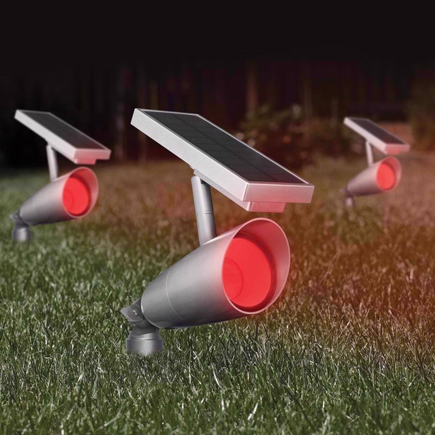 Angle. FEIT ELECTRIC - Feit OneSync Brushed Nickel Solar Powered 100 W LED Spotlight 1 pk.