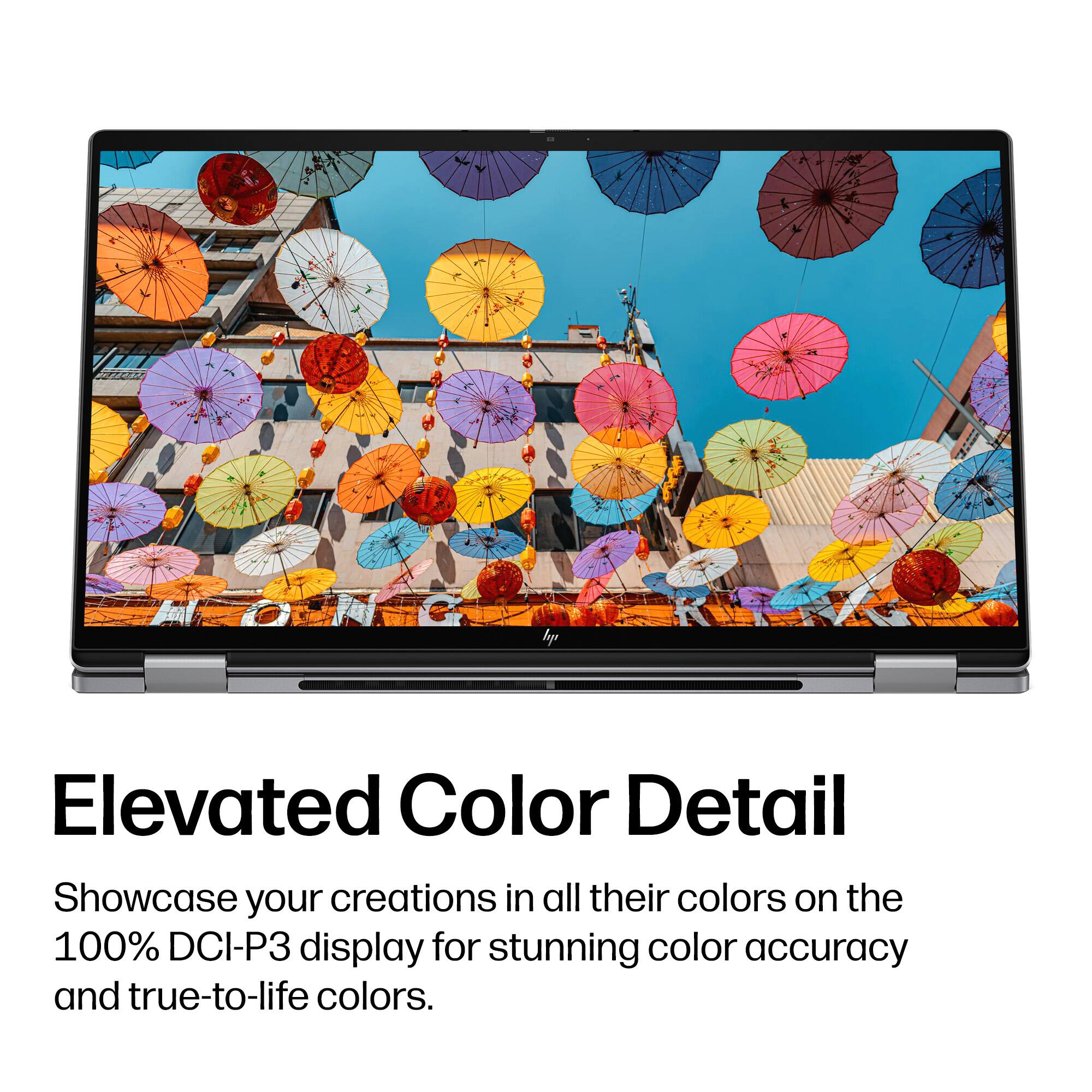 Elevated Color Detail  
Showcase your creations in all their colors on the 100% DCI-P3 display for stunning color accuracy and true-to-life colors.