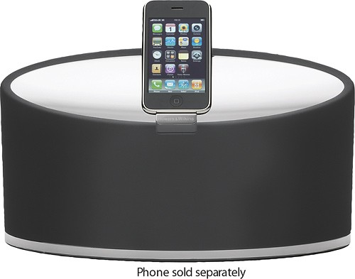  Bowers and Wilkins - Zeppelin Mini Bookshelf Speaker for Apple® iPod® and iPhone® - Polished Stainless-Steel