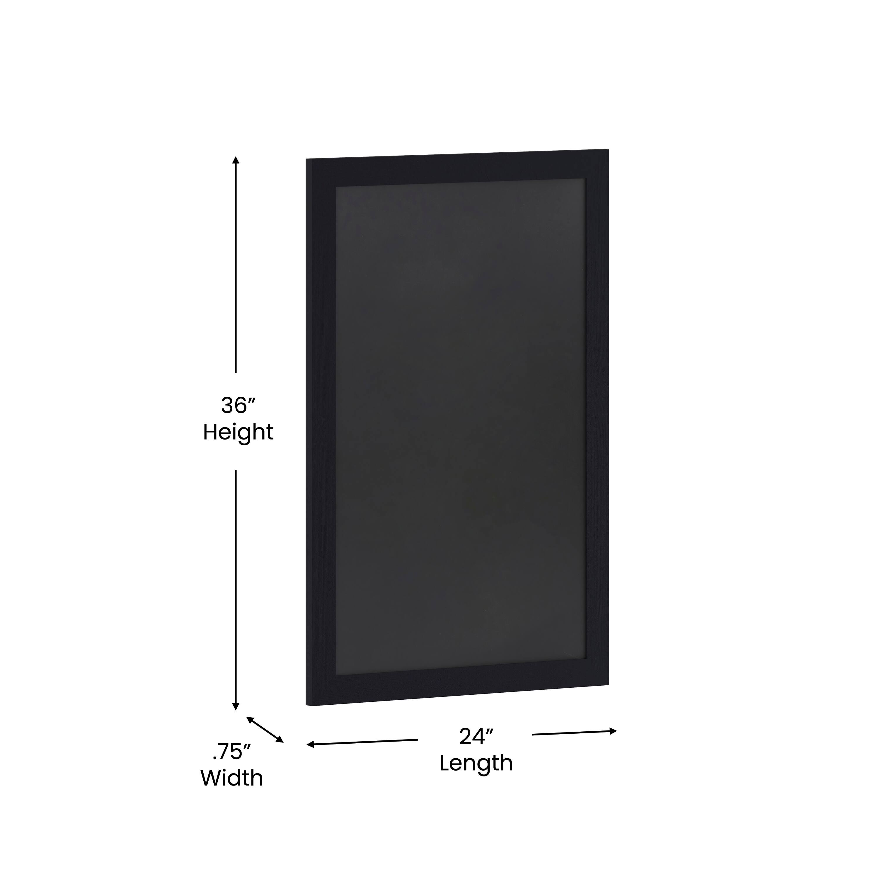 36" Height, .75" Width, 24" Length