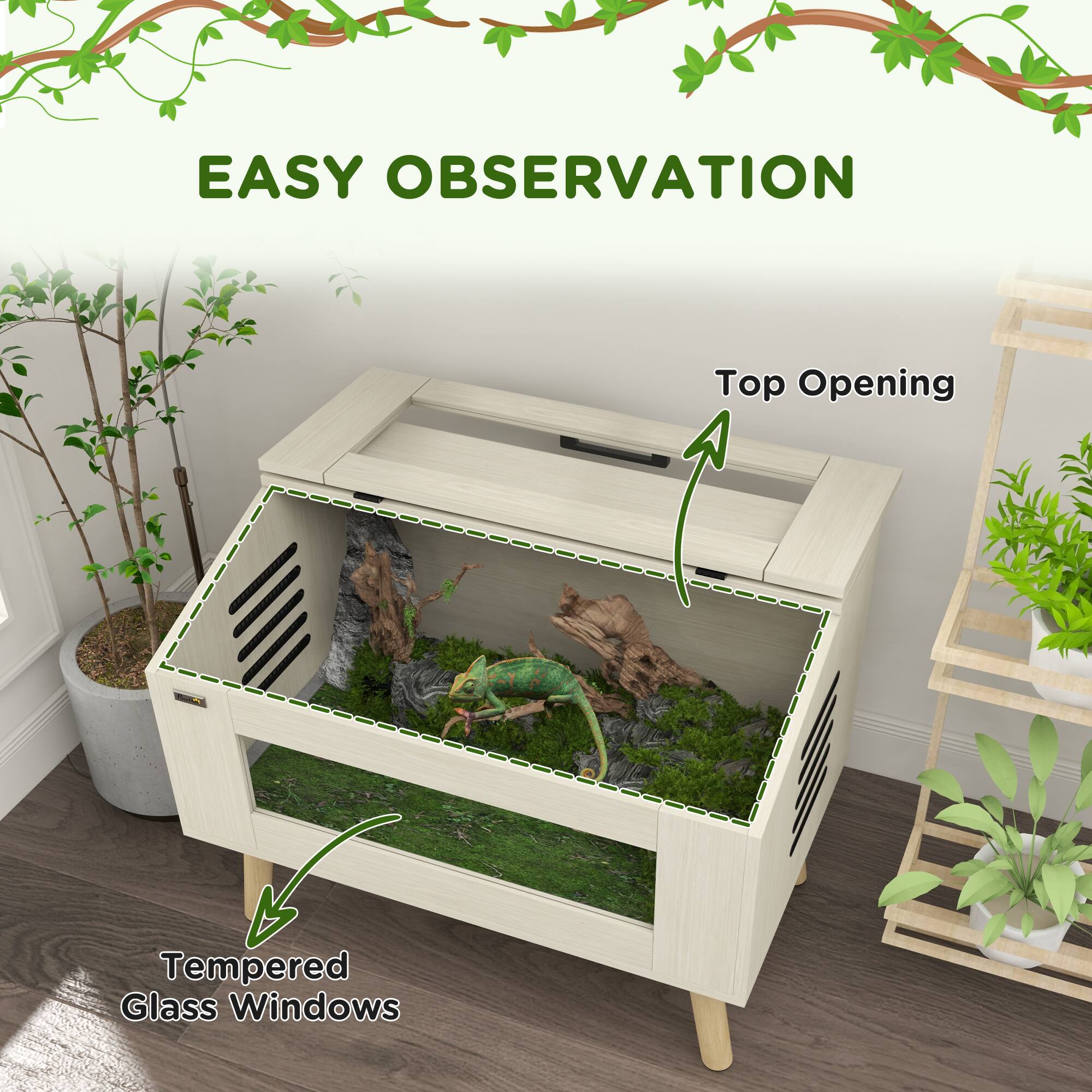 EASY OBSERVATION

Top Opening

Tempered Glass Windows