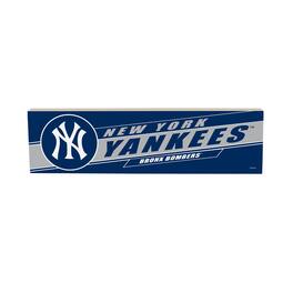 Evergreen Enterprises - New York Yankees 5" x 18" Shadow Logo Wood Mantle Sign - Multicolor
