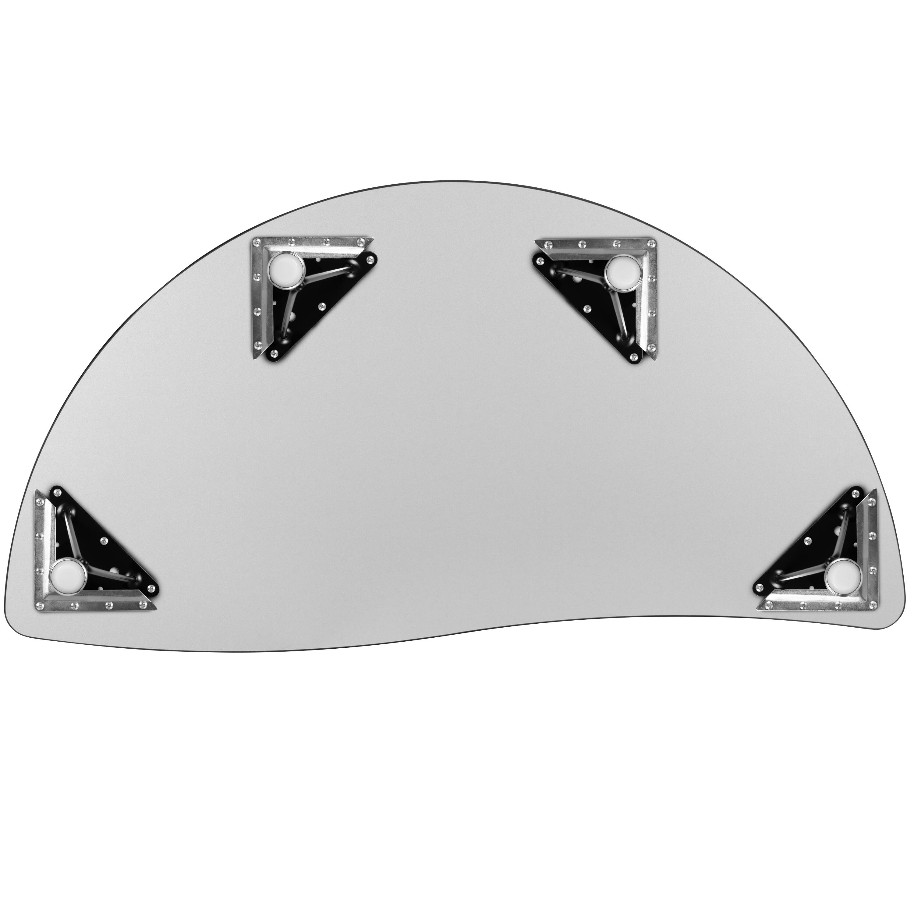 Alt View 7. Emma + Oliver - 47.5" Half Circle Wave Flexible Collaborative Kids Adjustable Height Activity Table - Oak.