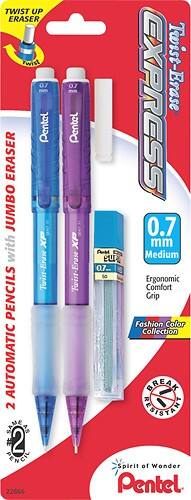 Front Standard. Pentel - Twist-Erase Automatic Pencil Assortment (2-Pack).